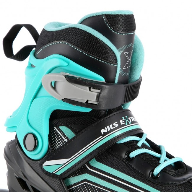 NILS EXTREME NH18190 2IN1 SKATES BLACK/BLUE SIZE. M (34-38)) WITH INTERCHANGEABLE HOCKEY SKATES