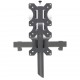 Manhattan TV & Monitor Mount, Desk, Double-Link Arms, 3 screens, Screen Sizes: 10-27