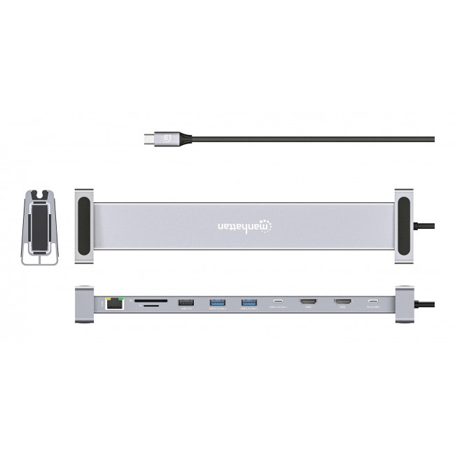 MANHATTAN 10-in-1 4K USB-C PD Dockingstation 2xHDMI MANHATTAN 10-in-1 4K USB-C PD Dockingstation 2xHDMI