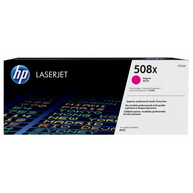 HP 508X High Yield Magenta Original LaserJet Toner Cartridge HP 508X High Yield Magenta Original LaserJet Toner Cartridge