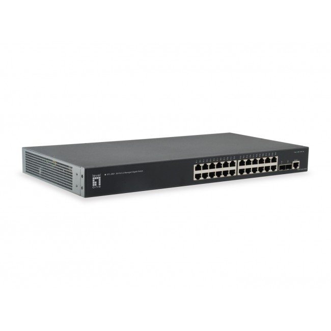 LevelOne KILBY 26-Port L2 Managed Gigabit Switch, 2 x 10GbE SFP+