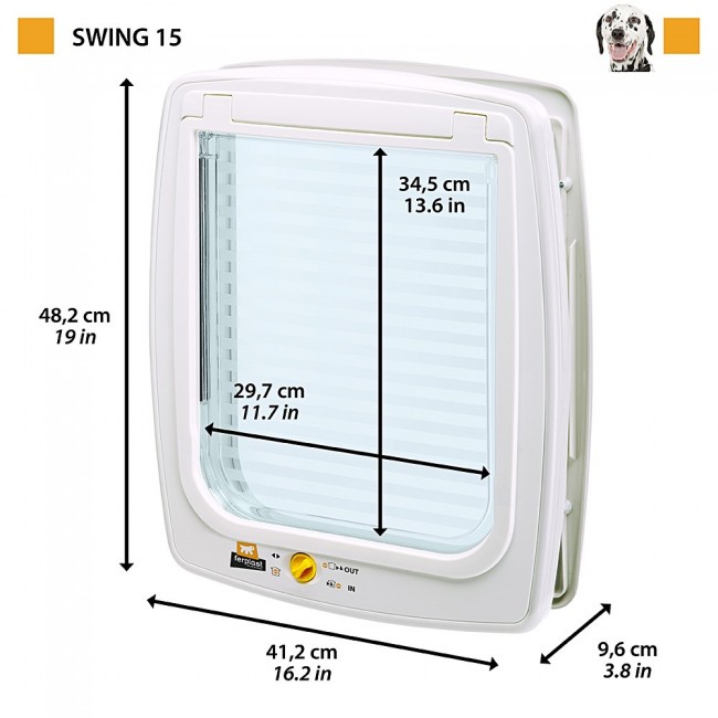 FERPLAST Swing 15 - Large dog door, brown FERPLAST Swing 15 - Large dog door, brown