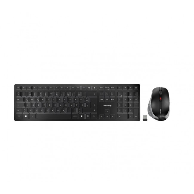 CHERRY DW 9500 SLIM keyboard Mouse included Universal RF Wireless + Bluetooth QWERTZ German Black, Grey CHERRY DW 9500 SLIM keyboard Mouse included Universal RF Wireless + Bluetooth QWERTZ German Black, Grey