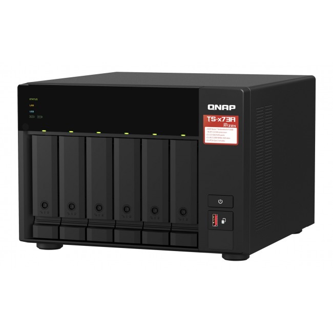 QNAP TS-673A NAS Tower Ryzen Embedded V1500B 8 GB DDR4 0 TB QNAP Turbo System Black QNAP TS-673A NAS Tower Ryzen Embedded V1500B 8 GB DDR4 0 TB QNAP Turbo System Black