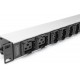 Digitus Socket Strip with Aluminum Profile, 10-way, 2 m cable IEC C20 plug