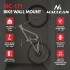 Maclean Wall-Mounted Bike Rack / Hanger, max. load 35 kg, adjustable tilt angle, steel, MC-171