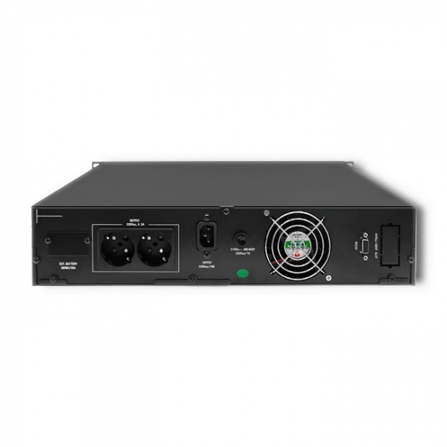 Qoltec 53945 Uninterruptible power supply UPS RACK | 1KVA | 800W | LCD