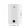 LIN LIFVD1SMWH 80L UNIVERSAL white electric water heater with WiFi