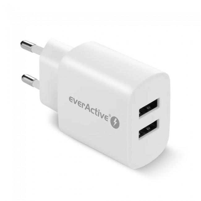 Charger EVERACTIVE 2 x USB 2.4A white