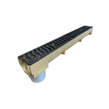 DUCT ELEMENT WITH CAST IRON GRATE AND P