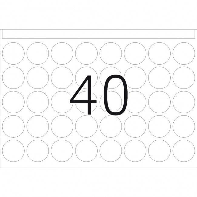 HERMA Labels for printing presses DP1 19 mm round yellow paper matt 10000 pcs.