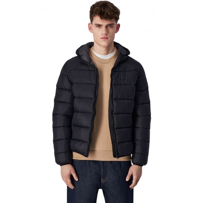 Men's Champion Hooded Jacket Black 220342 KK001 S Men's Champion Hooded Jacket Black 220342 KK001 S