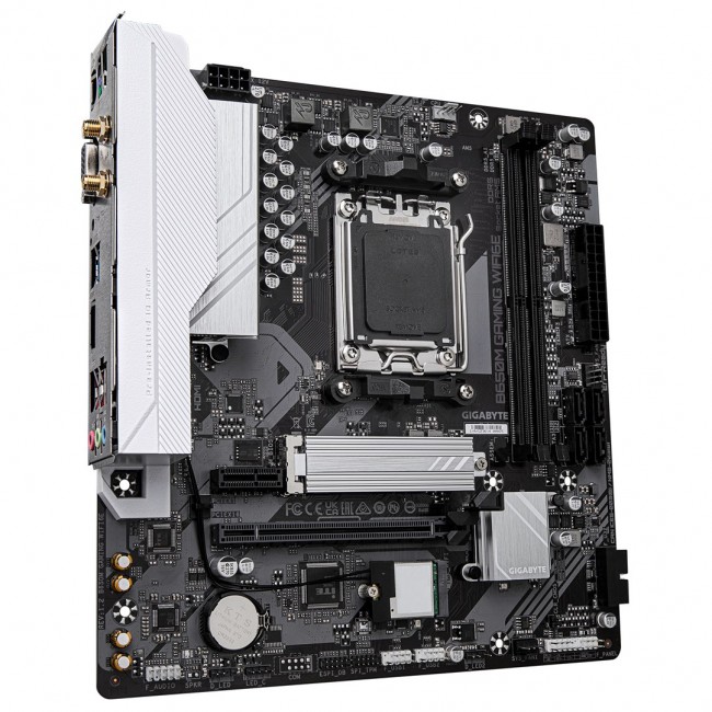 GIGABYTE B650M GAMING WIFI6E Motherboard - AMD Ryzen 9000 Series CPUs, 5+2+2 Phases VRM, up to 6400MHz DDR5 (OC), 1xPCIe 4.0 M.2, 2.5 GbE LAN, WIFI 6E, USB 3.2 Gen 1 GIGABYTE B650M GAMING WIFI6E Motherboard - AMD Ryzen 9000 Series CPUs, 5+2+2 Phases VRM, up to 6400MHz DDR5 (OC), 1xPCIe 4.0 M.2, 2.5 GbE LAN, WIFI 6E, USB 3.2 Gen 1