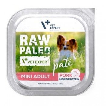 RAW PALEO P te Mini Adult Pork - wet dog food - 150g