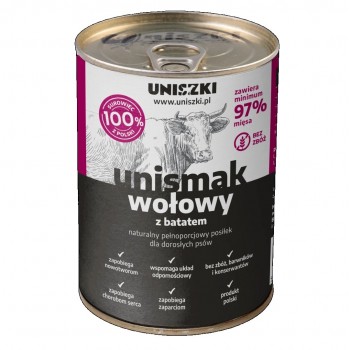 UNISZKI UNIsmak beef with sweet potato - wet dog food - 400g