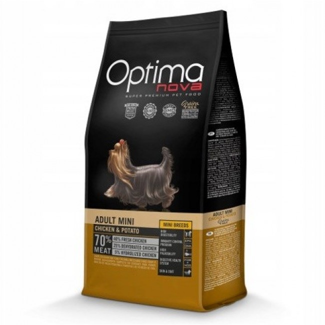 OPTIMANOVA Adult Mini Chicken & Potato - dry dog food - 2kg