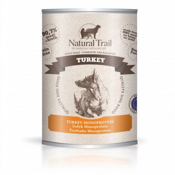 NATURAL TRAIL Mono Turkey - wet dog food - 800g