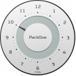 Needit ParkOne parking disc Black, White, Metallic Electronic