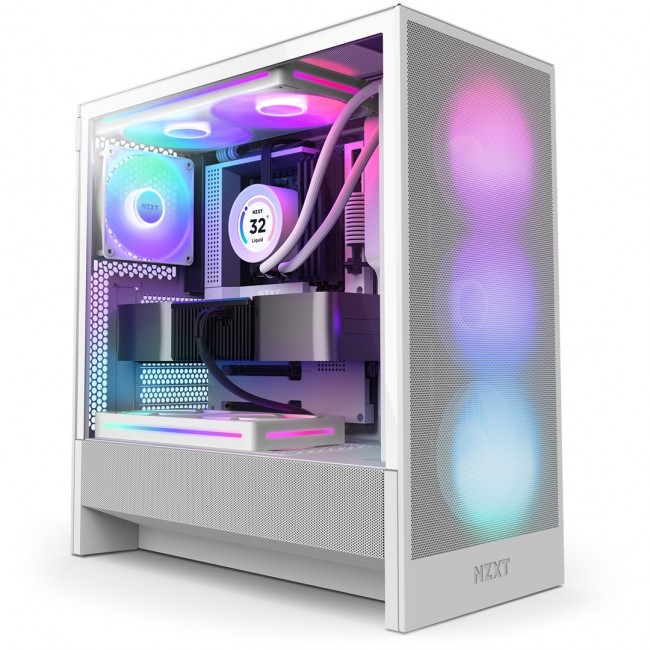 NZXT H5 Flow RGB Midi Tower White NZXT H5 Flow RGB Midi Tower White