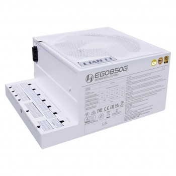 Lian Li EDGE GOLD 850 80 PLUS Gold Power Supply, PCIe 5.1, ATX 3.1 - 850 Watt, white