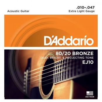 D'Addario EJ10 - acoustic guitar strings (10-47)