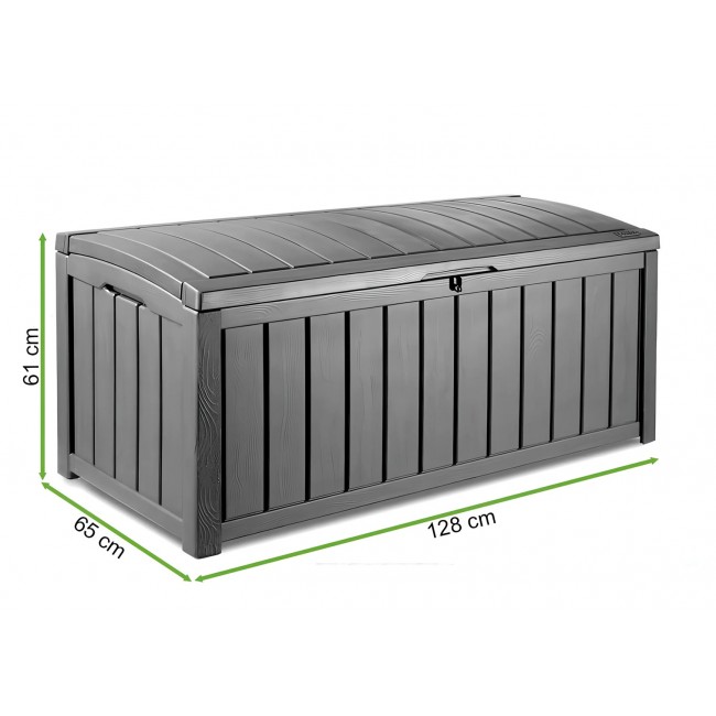 Keter Glenwood Garden storage box 390 l Graphite