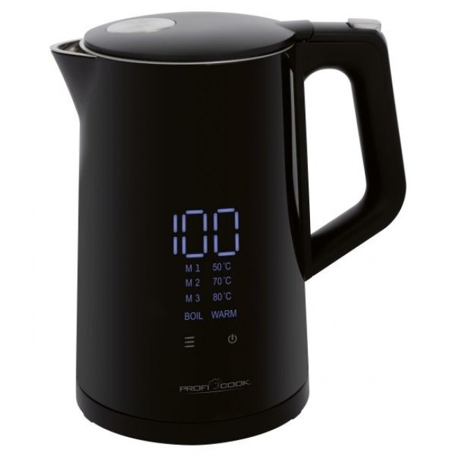 ProfiCook PC-WKS 1243 electric kettle 1.7 L 2200 W Black ProfiCook PC-WKS 1243 electric kettle 1.7 L 2200 W Black