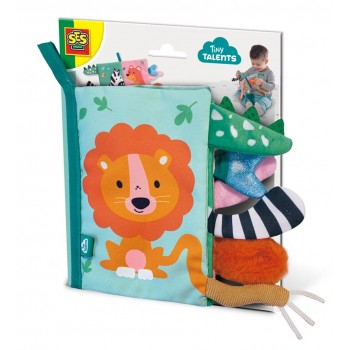 SES Creative Tiny Talents Sensory animal tails cloth book