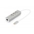 Digitus USB Type-C 3-Port Hub + Fast Ethernet LAN Adapter