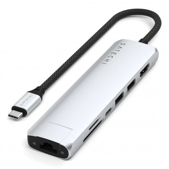 Satechi USB-C 7-in-1 Slim Multi Port Adapter Silve