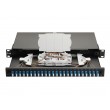 Equip 24-Port Fiber Optic Splice Box, LC Duplex, OS2, 1U, Equipped, Black
