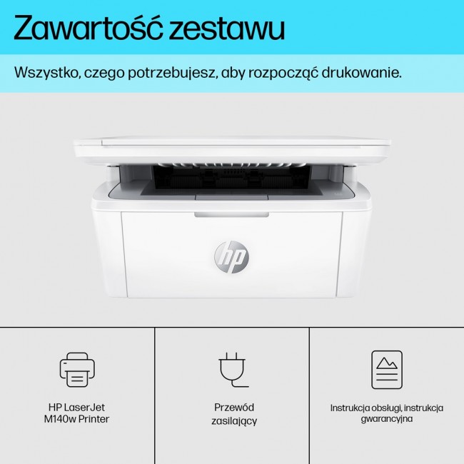 HP LaserJet M140w Wireless Multifunction Black and white Printer, Copier, Scanner
