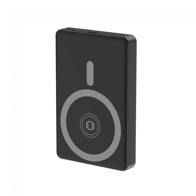 Gembird PB10-WPC15M-LCD-01 Magnetic wireless powerbank with LCD, 15W, 10000 mAh, black