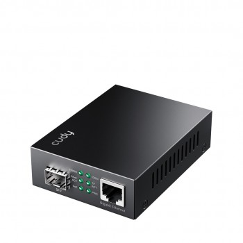 Cudy Gigabit Ethernet PoE+ Media Converter, MC220P 2.0 network media converter 1250 Mbit/s Black
