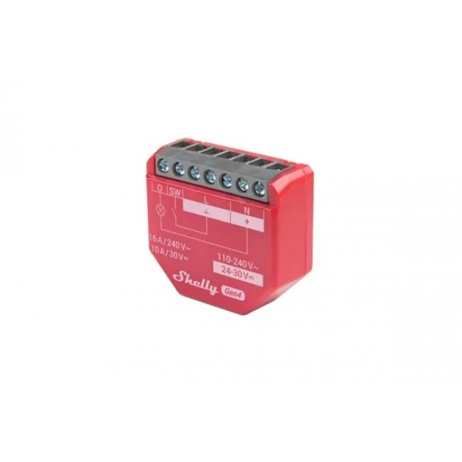 SHELLY 1PM Gen4 Smart switch Red