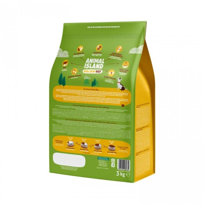 ANIMAL ISLAND Brilliant beef - dry dog food - 3kg