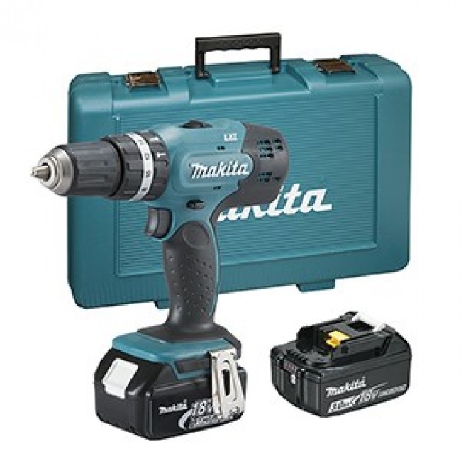 Makita DHP453RFE drill 1300 RPM Keyless 1.8 kg Green Makita DHP453RFE drill 1300 RPM Keyless 1.8 kg Green