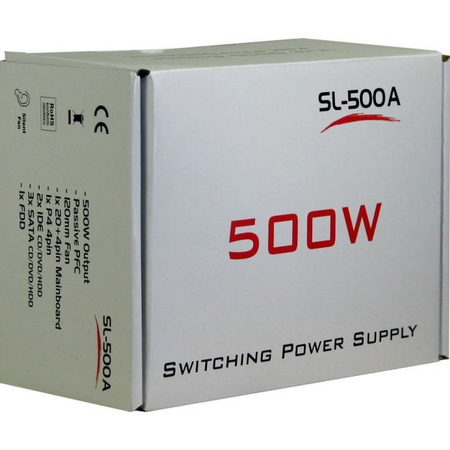 Inter-Tech SL-500A power supply unit 500 W 20+4 pin ATX ATX Grey