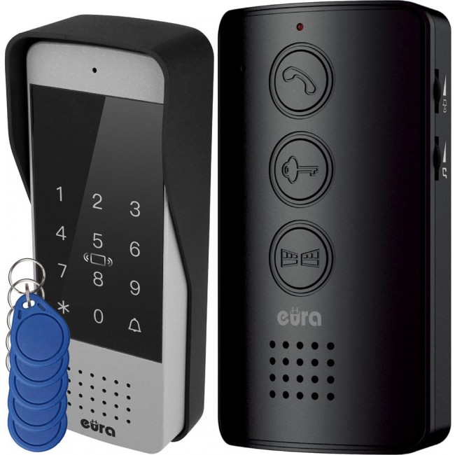 Door entry system EURA ADP-34A3 black Door entry system EURA ADP-34A3 black
