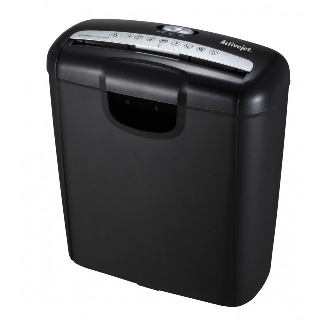 Activejet ASH-0601S shredder, P-2, 10 l, 6 mm shreds, 6 sheets, black. Activejet ASH-0601S shredder, P-2, 10 l, 6 mm shreds, 6 sheets, black.