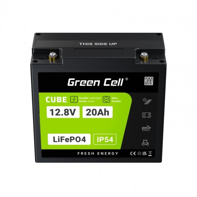 Green Cell LFPGC12V20AH UPS battery Lithium Iron Phosphate (LiFePO4) 12.8 V 20 Ah Green Cell LFPGC12V20AH UPS battery Lithium Iron Phosphate (LiFePO4) 12.8 V 20 Ah