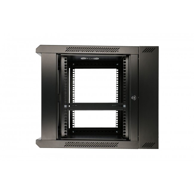 Extralink Rackmount cabinet 6U 600x600 AZH Black wall mounted, swing type