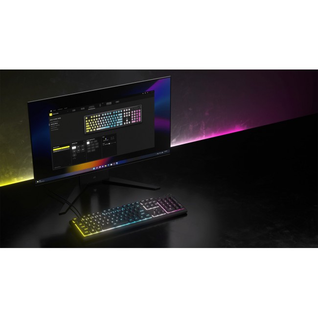 Corsair K55 CORE RGB keyboard Gaming USB QWERTZ German Black