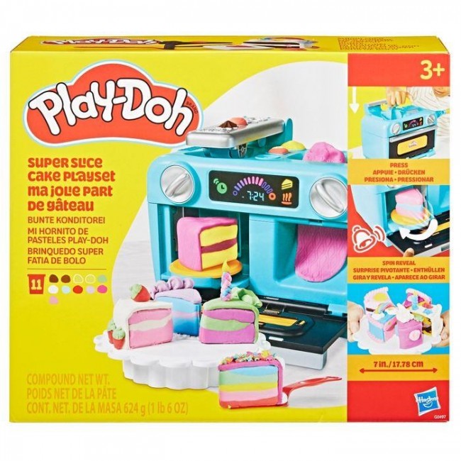 Play-Doh Super Slice Cake Play Kitchen Set Modeling clay playset 624 g Multicolour