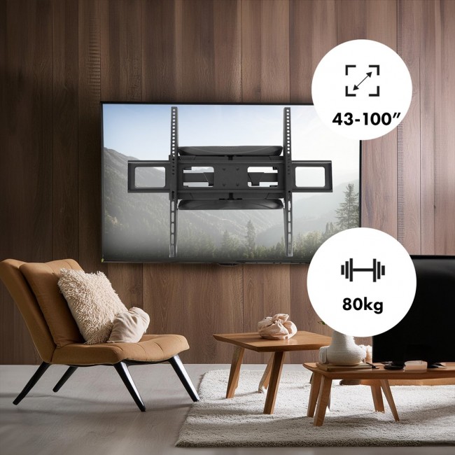 Maclean MC-423 TV Mount Full Motion Wall TV Bracket 43