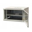 EMITERNET Single-wall hanging cabinet 19'' 6U, full sheet metal doors, 600 600 370mm width/depth/height. EM/AP6606-B