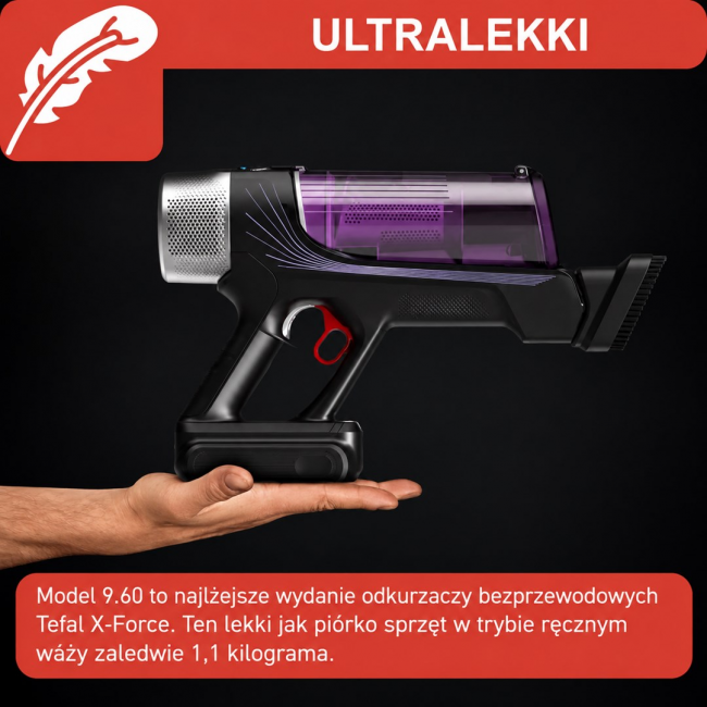Cordless Vacuum Cleaner TEFAL X-Force Flex 9.60, 100 AW, 45 min