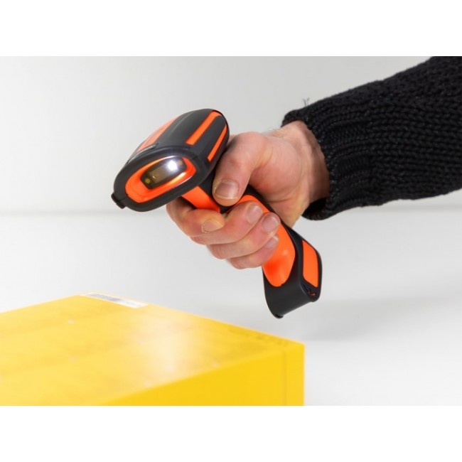 DeLOCK Industrial Barcode Scanner 1D and 2D for 2.4 GHz or Bluetooth with inductive charging station