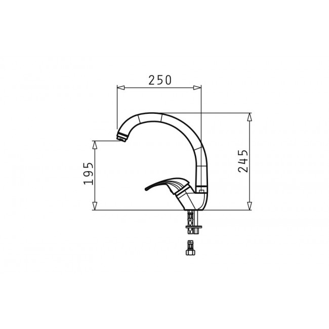 PYRAMIS OSSIA granite faucet polar white