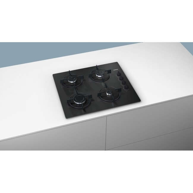 Siemens EO6B6PB10 hob Black Built-in Gas 4 zone(s)